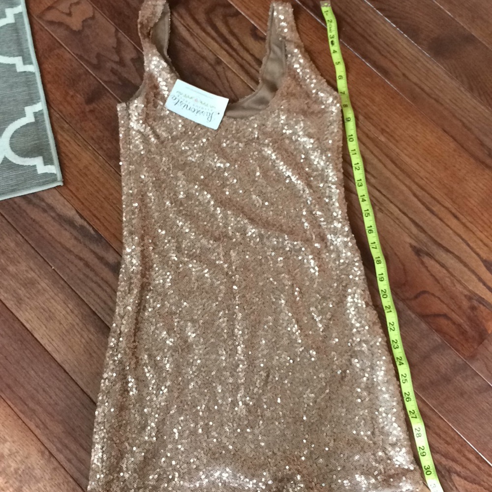 Darling sequin rose gold party dress